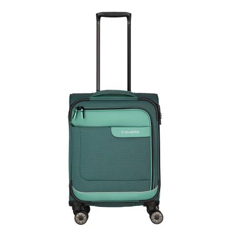 Travelite Viia 4 Wheel Trolley S green Zachte koffer