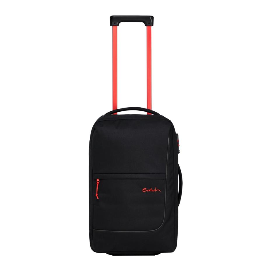 Satch Flow S Cabin Size Trolley fire phantom Zachte koffer Zwart