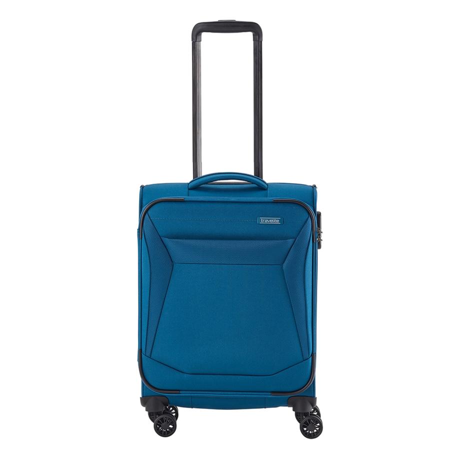 Travelite Chios 4 Wiel Trolley S petrol Zachte koffer Blauw