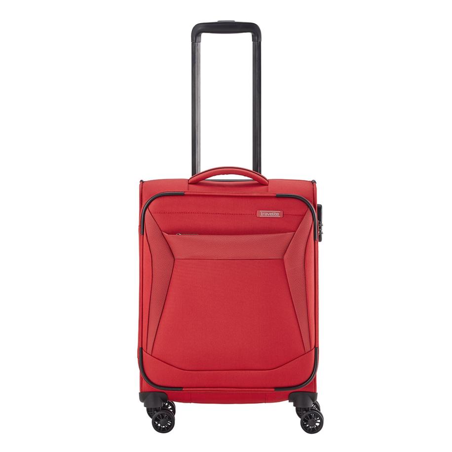 Travelite Chios 4 Wiel Trolley S red Zachte koffer Rood