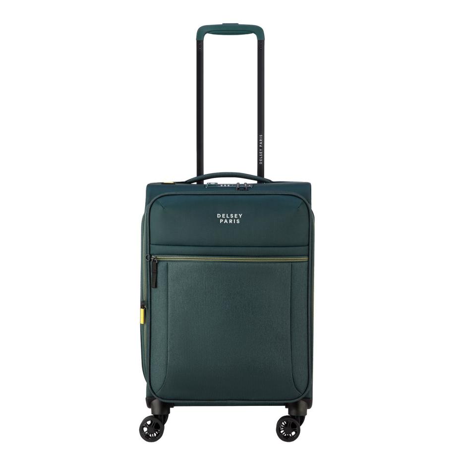 Delsey Brochant 3 Cabin Trolley 55 Expandable pine green Groen