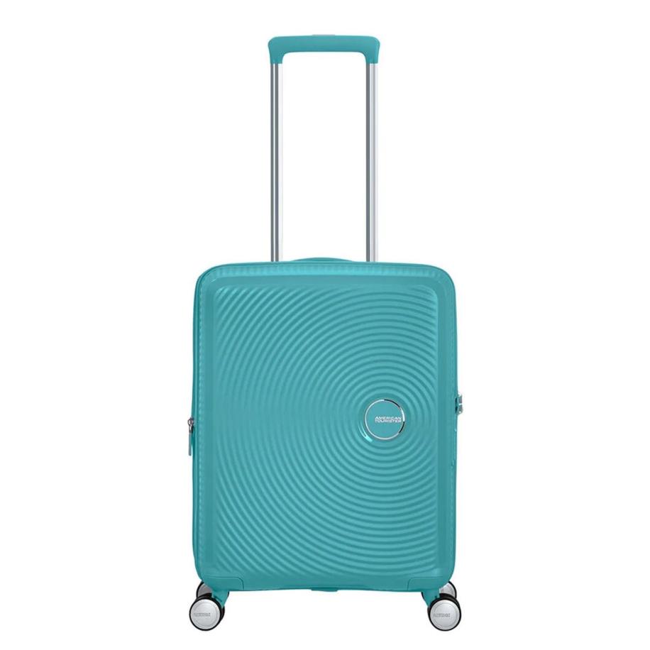 American Tourister Soundbox Spinner 55 Expandable turquoise tonic Blauw