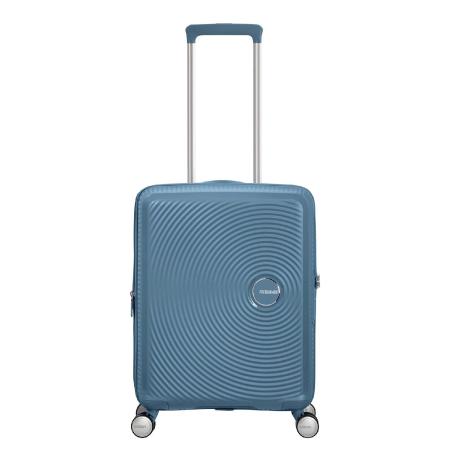 American Tourister Soundbox Spinner 55 Expandable stone blue