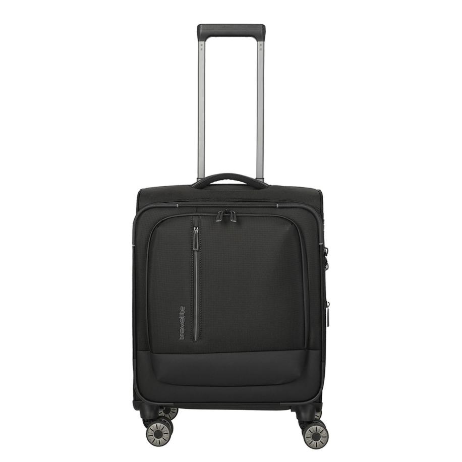 Travelite Crosslite 4 Wheel Cabin Trolley Expandable black Zwart