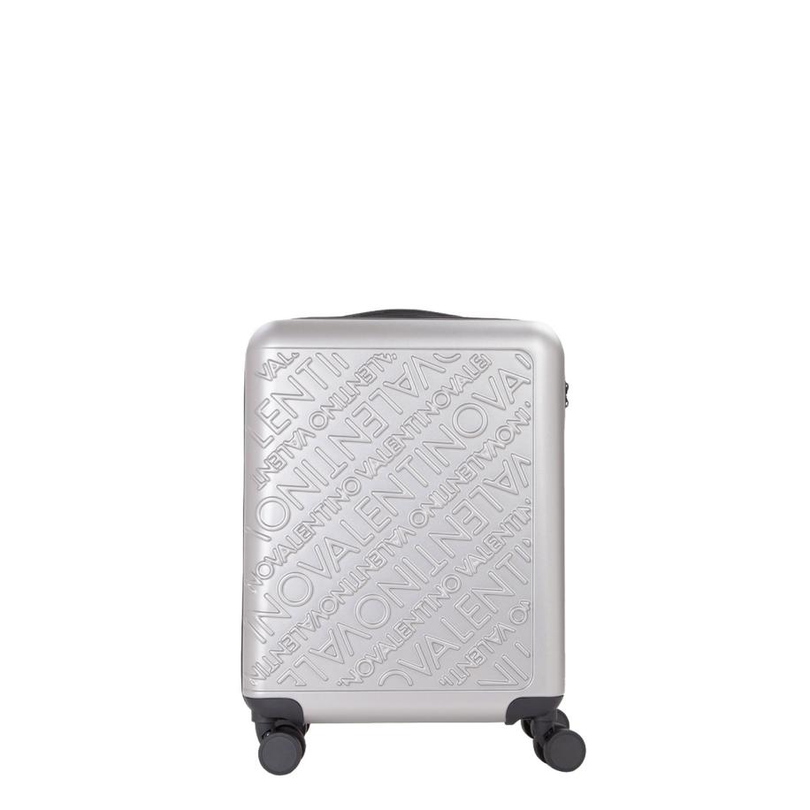 Valentino Mars Small-Size Carry On Suitcase silver Zilver