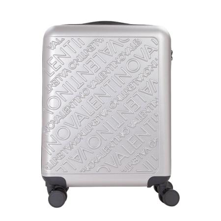 Valentino Mars Small-Size Carry On Suitcase silver