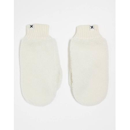 COLLUSION Wanten van imitatieschapenvacht in ecru-Wit