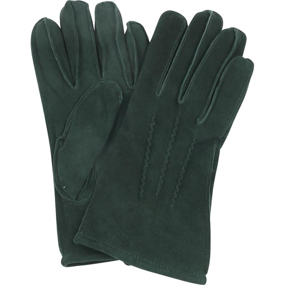 Suitable Suede Handschoen Donkergroen Groen