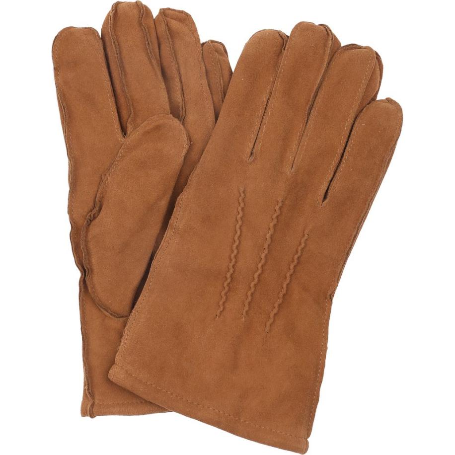 Suitable Suede Handschoen Cognac Bruin