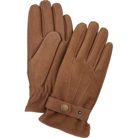 Profuomo Handschoenen Wol Camel Leer