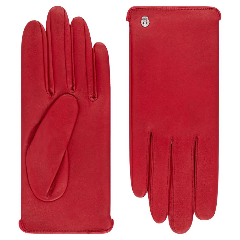 Roeckl Roeckl Vingerhandschoenen NEW YORK rood / zilver -