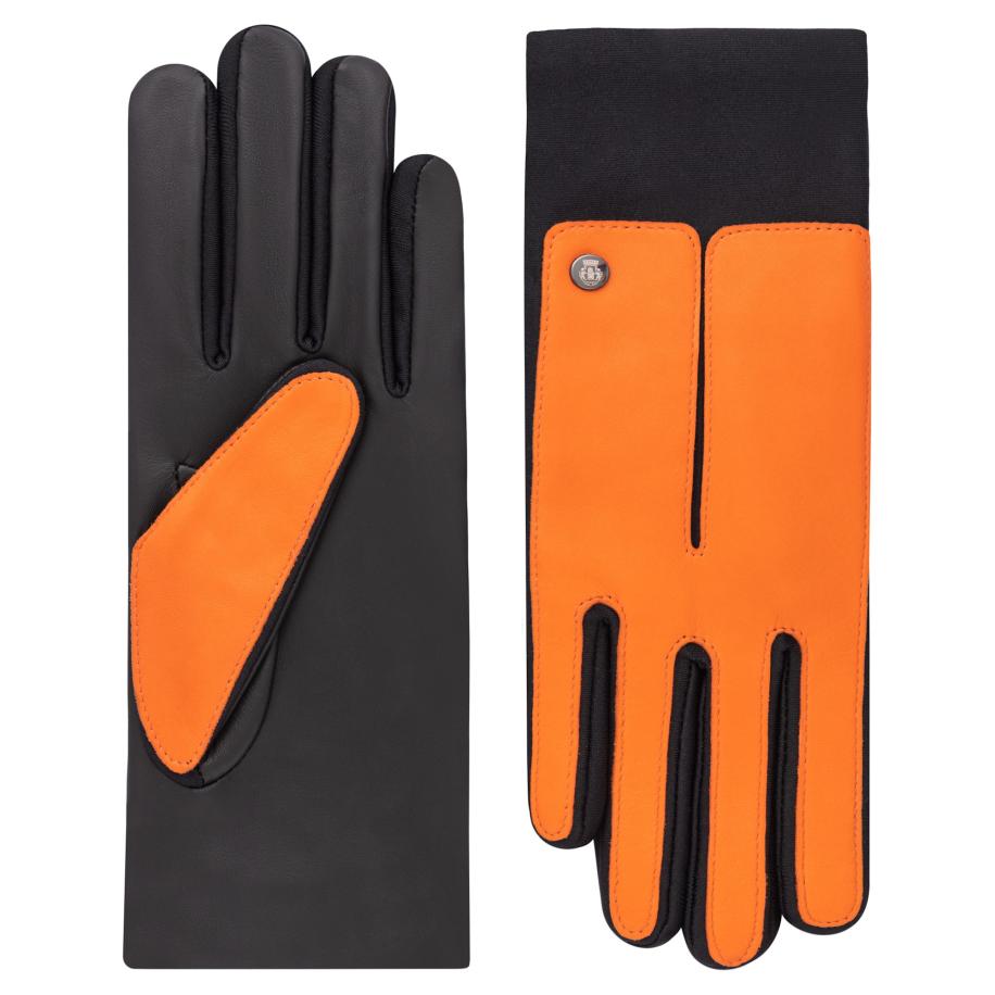 Roeckl Roeckl Vingerhandschoenen STOCKHOLM TOUCH oranje / zwart -