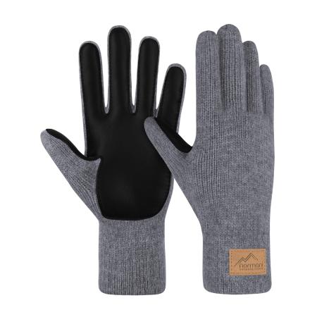 normani normani Vingerhandschoenen Leanyer grijs gemêleerd / zwart
