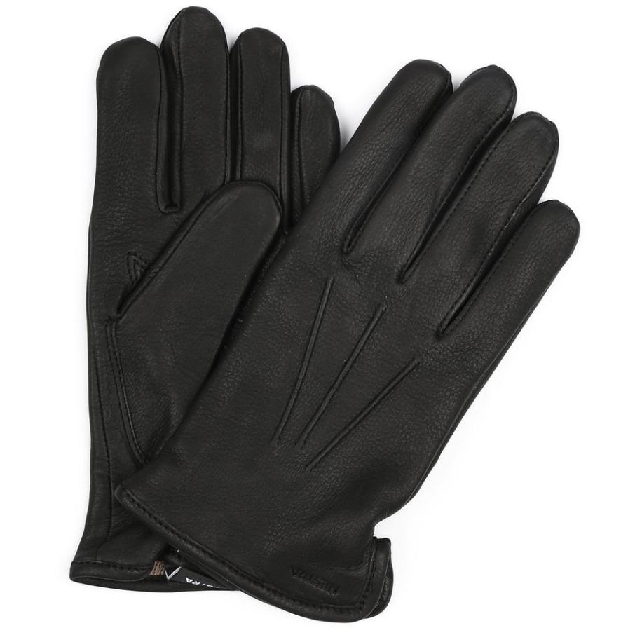 Hestra Handschoen Andrew Leer Zwart Zwart