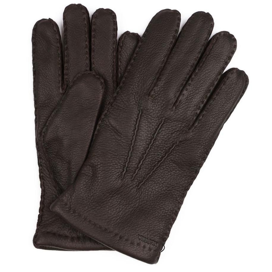Hestra Handschoen Matthew Leer Donkerbruin Bruin