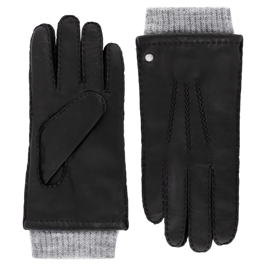 Roeckl Roeckl Vingerhandschoenen METZ grijs gemêleerd / zwart -