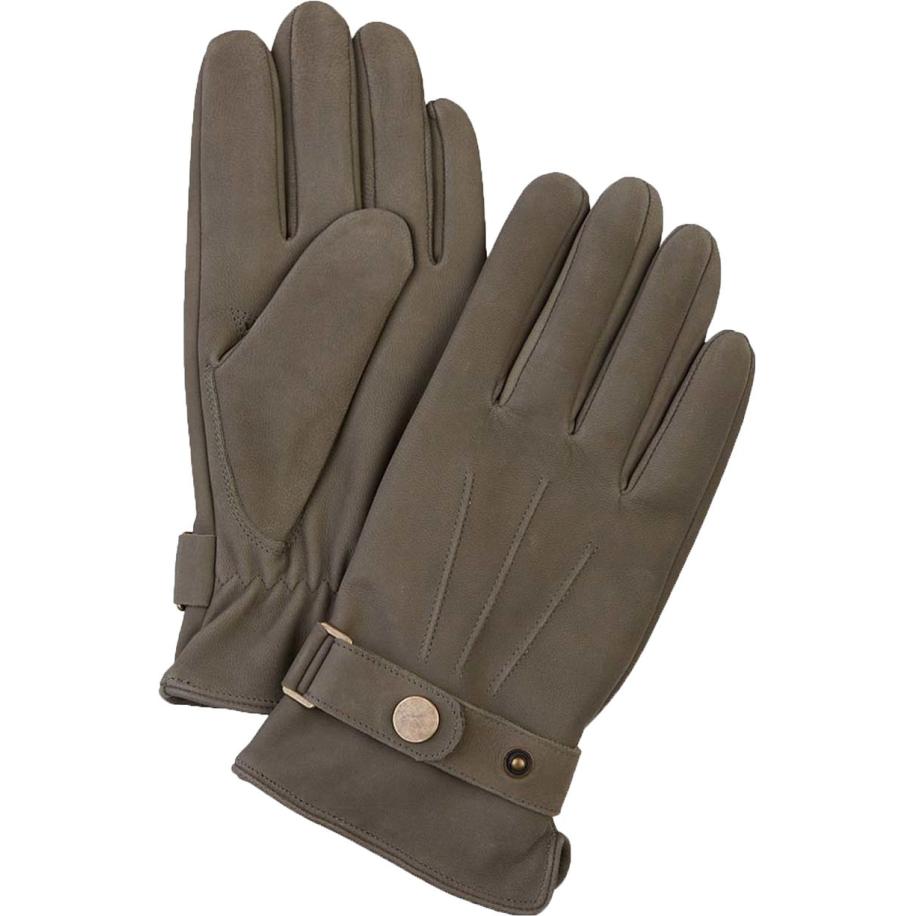 Profuomo Handschoenen Wol Groen Leer Groen