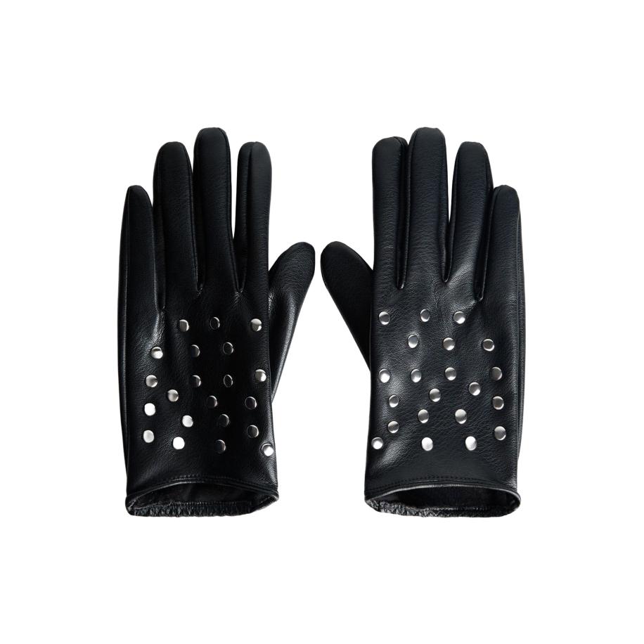 Bershka Vingerhandschoenen zwart / zilver Zwart