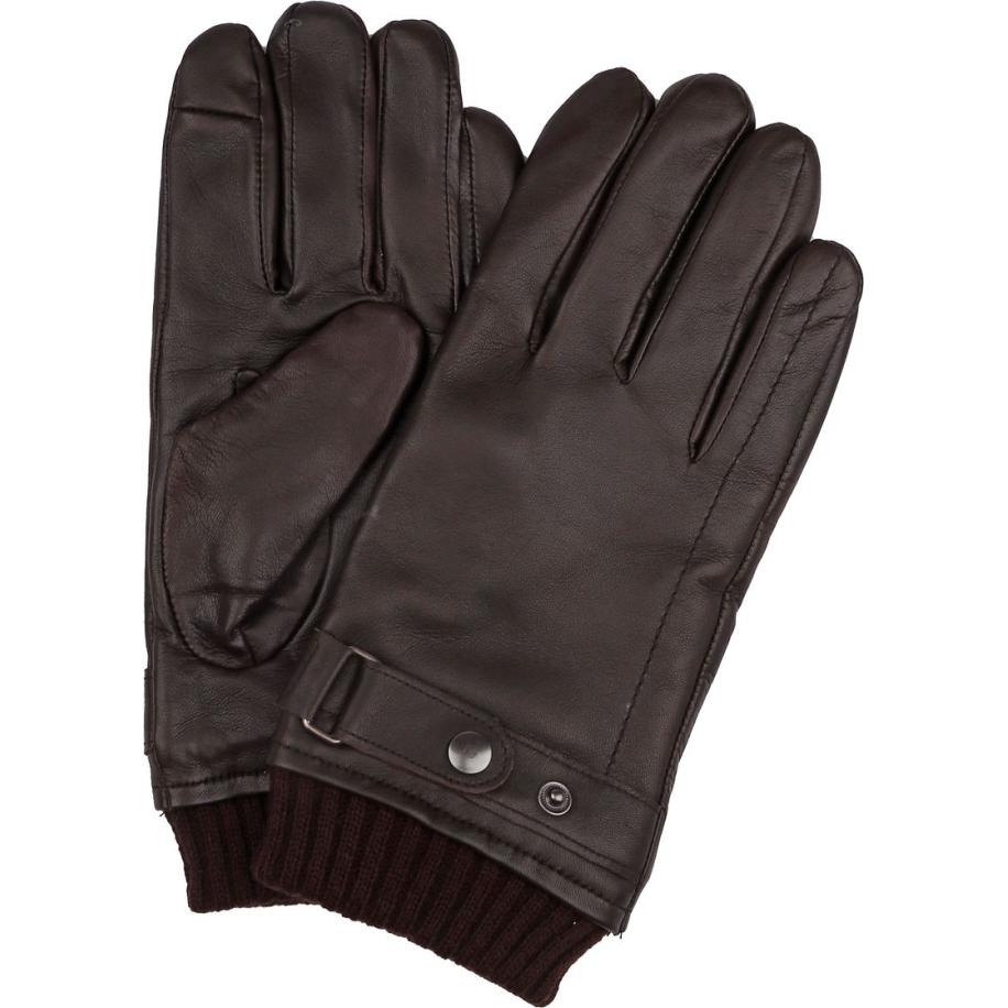 Suitable Handschoen Leer Bruin Bruin