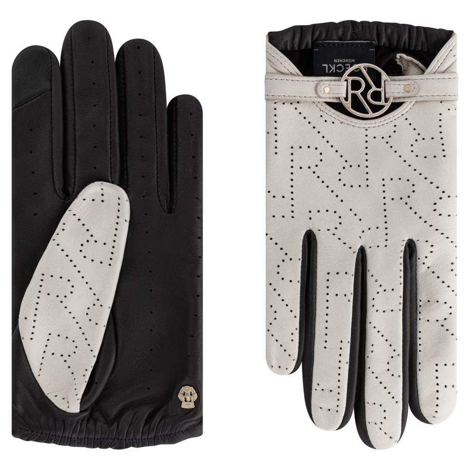 Roeckl Roeckl Vingerhandschoenen NICE crème / zwart -