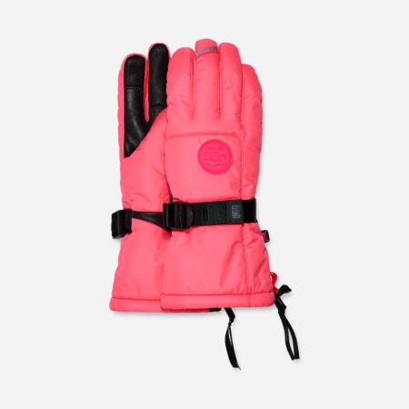 UGG® Shasta Gauntlet-handschoen in Pink Glow, Maat M, Gerecyclede Materialen/Water-Resistant