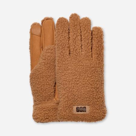 UGG®fluff-handschoen in Brown, Maat XL, Fleece