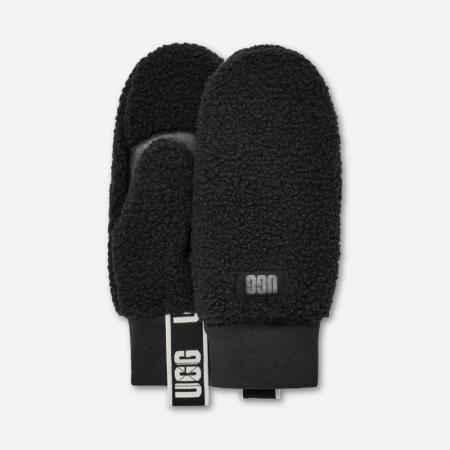 UGG®fluff-want met logotape in Black, Maat L/XL, Fleece