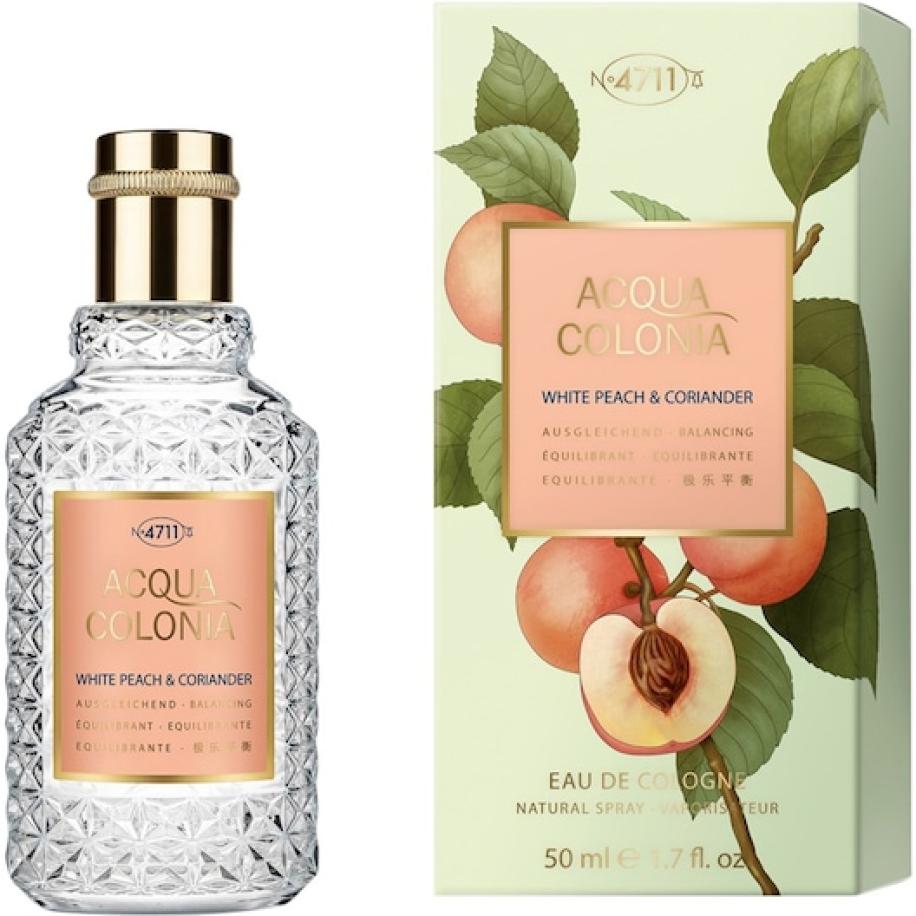 4711 Acqua Colonia White Peach & Coriander Eau de Cologne Spray Herenparfum Unisex 50 ml