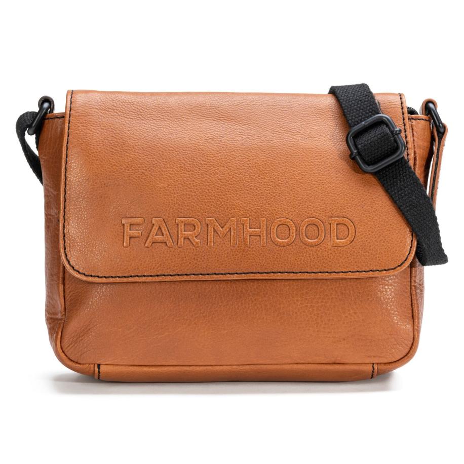 Farmhood Farmhood Schoudertas cognac / zwart -