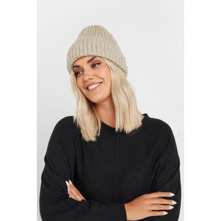 Yours Kameelbruine Grof Gebreide Mutssize One Size