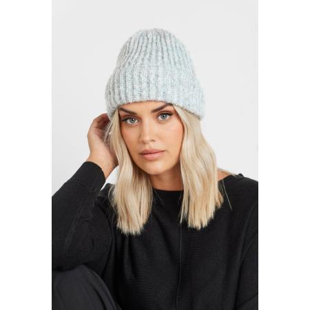 Yours Grijze Grof Gebreide Mutssize One Size