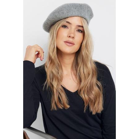 Yours Grijze Vilten Baretsize One Size