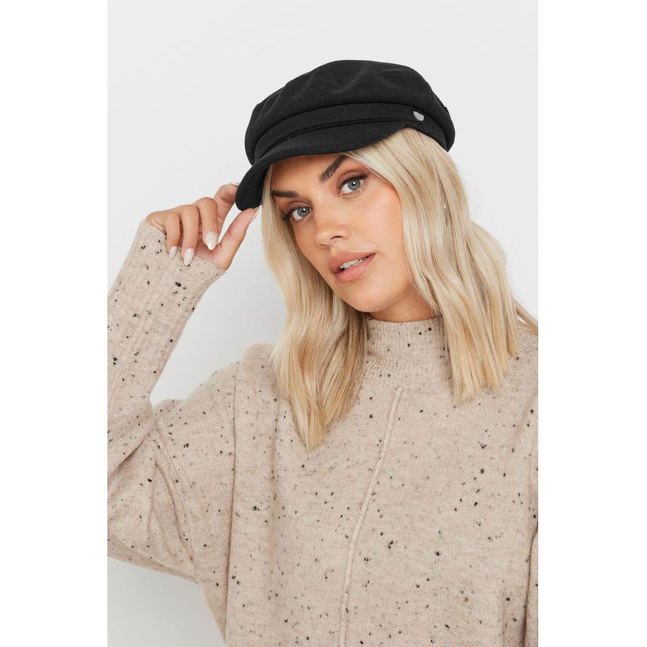 Yours Zwarte Vilten Baker Boy Petsize One Size Zwart