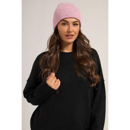 Yours Pink Diamante Beanie Size One Size