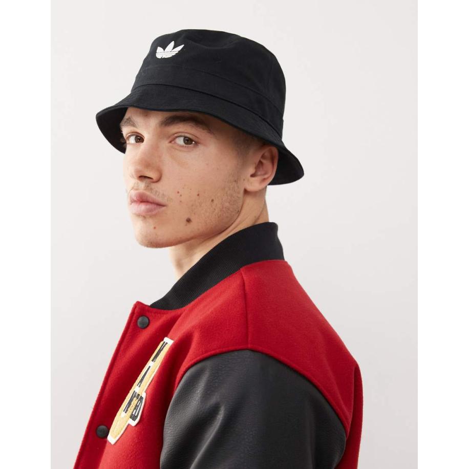 adidas Originals - adicolor - Bucket hat met Trefoil in zwart Zwart