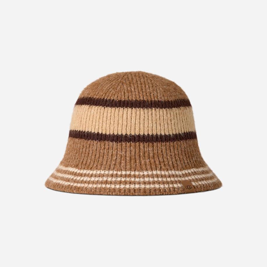UGG® Brushed Bucket Hat in Brown, Maat S/M, Polyestermix Multicolor