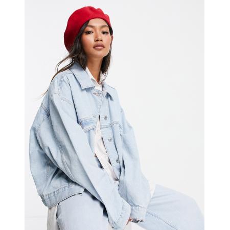 ASOS DESIGN Wollen baret met verbeterde pasvorm in rood