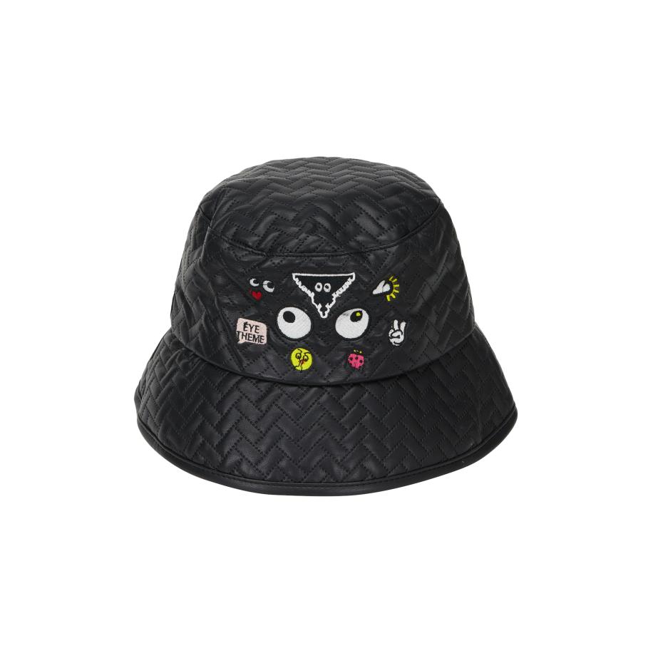 MYMO MYMO Hoed Pop Eyetheme geel / zwart / wit -