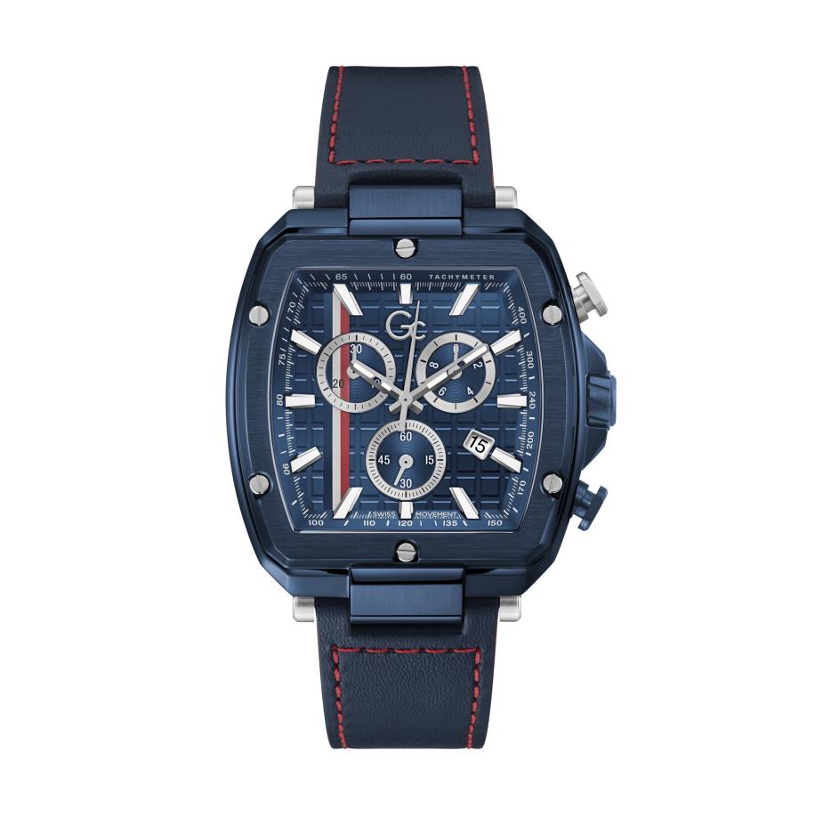 Gc Analoog horloge Spirit Tonneau navy Blauw