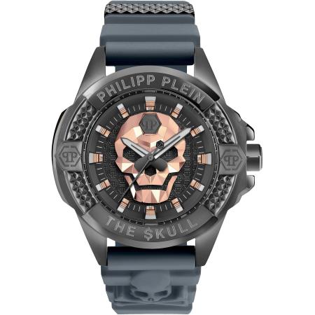 Philipp Plein Philipp Plein Analoog horloge The $kull royal blue/koningsblauw / lichtgeel / rose-goud / zwart