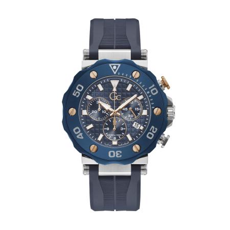Gc Analoog horloge DiverCode Chrono blauw / zilver