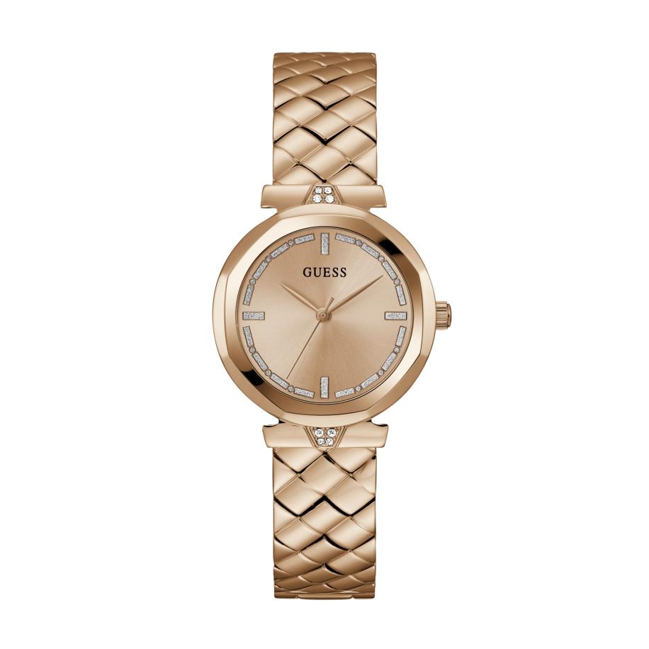 Guess GUESS Analoog horloge rose-goud / zwart -