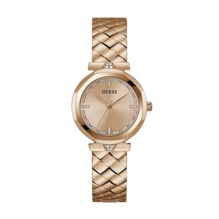 Guess GUESS Analoog horloge rose-goud / zwart