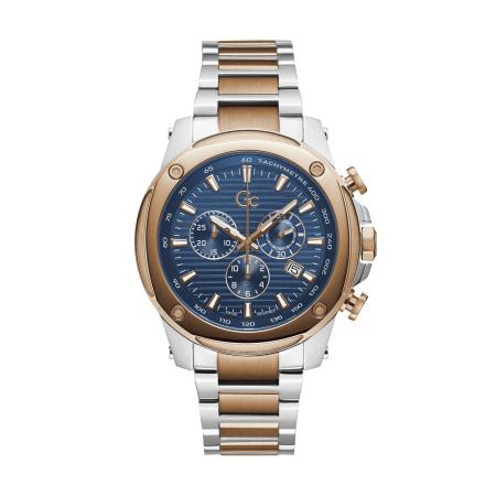 Gc Analoog horloge Brave navy / goud / zilver