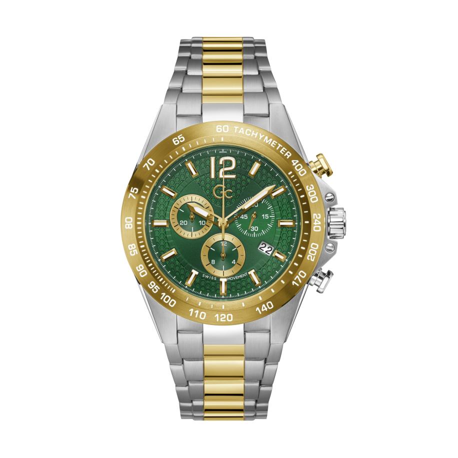 Gc Analoog horloge Audacious goud / donkergroen / zilver Groen
