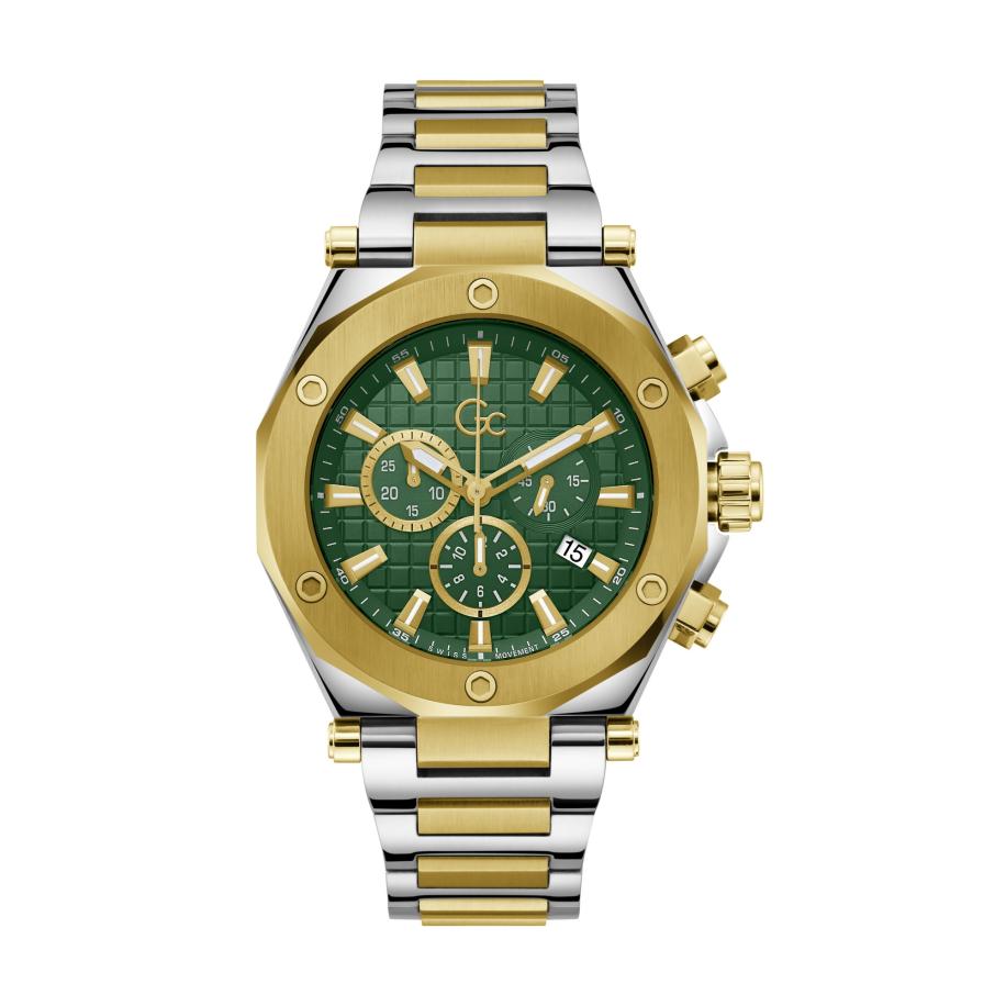 Gc Analoog horloge Legacy goud / groen / zilver Zilver