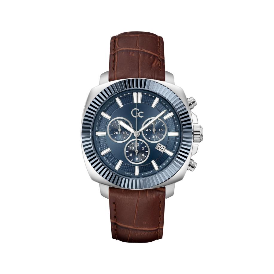 Gc Analoog horloge Flair Coussin blauw / bruin / zilver Bruin