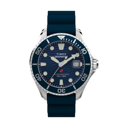 TIMEX Analoog horloge Deep Water Meridian 200 blauw / zilver