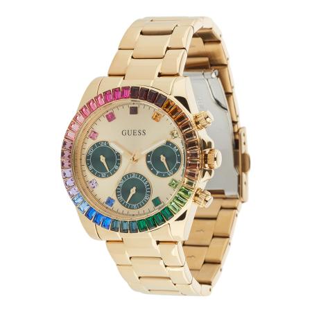 Guess GUESS Analoog horloge lichtblauw / goud / donkergroen / pink