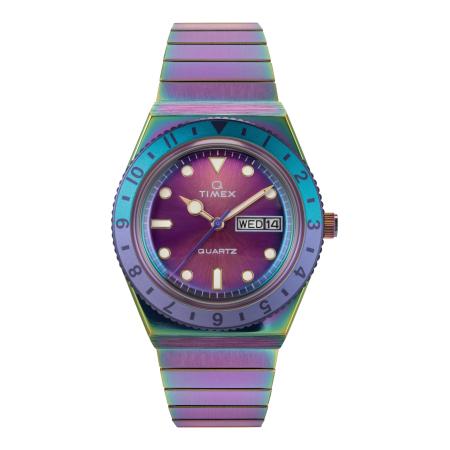 TIMEX Analoog horloge blauw / geel / purper